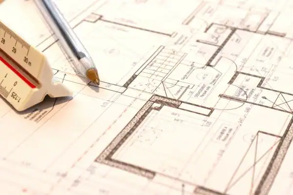 Image of architect Lancashire drawings